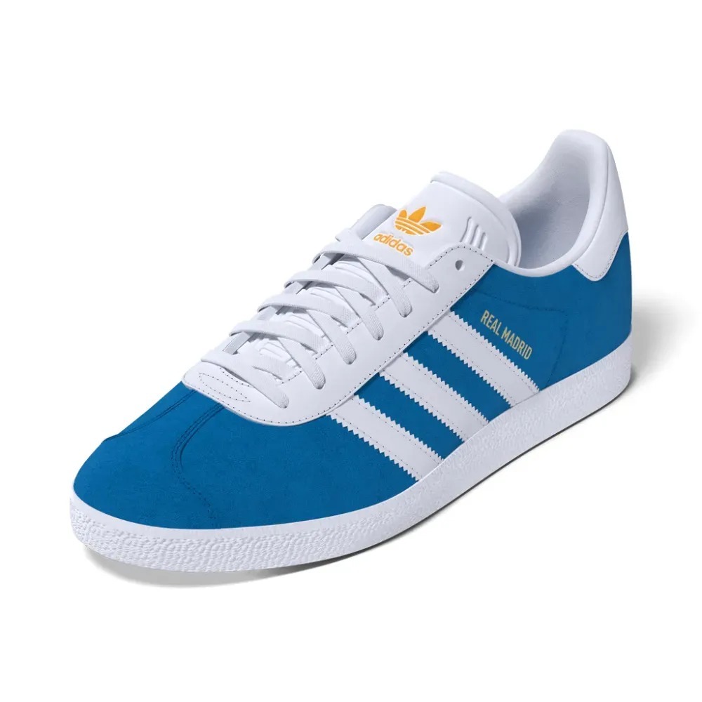 Real Madrid x adidas Gazelle Blue Bird Cloud White Crew Yellow