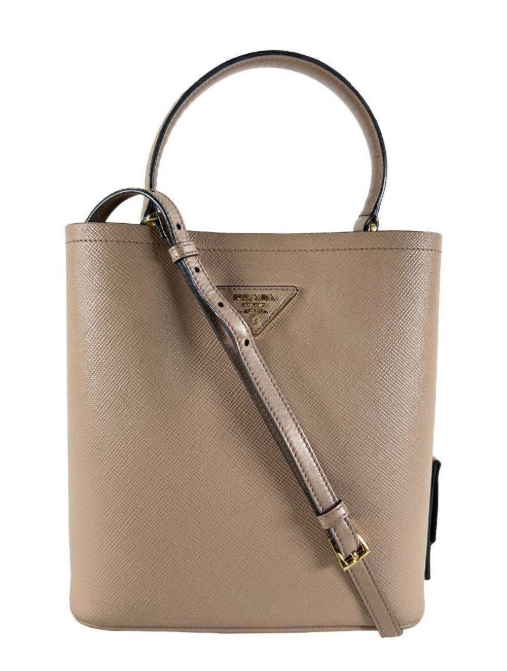 Mini bolsa Prada Panier em Couro Saffiano