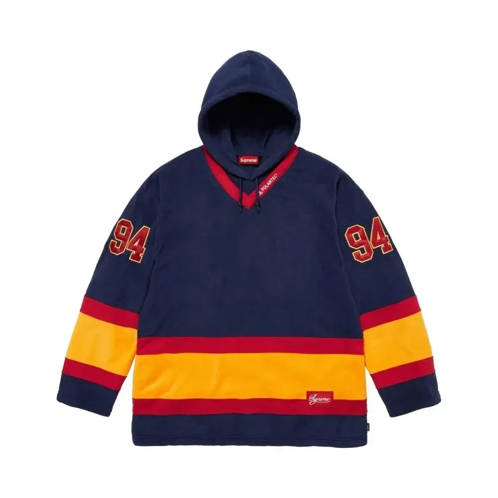 Moletom Supreme Polartec Hooded Hockey Navy FW25-W18 — P / M / G / XG, Novo