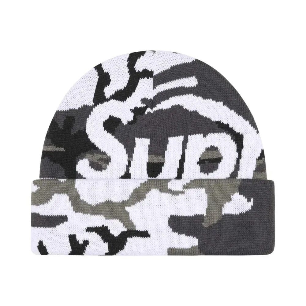 Touca Supreme Big Logo Snow Camo FW25-W18 — Único, Novo