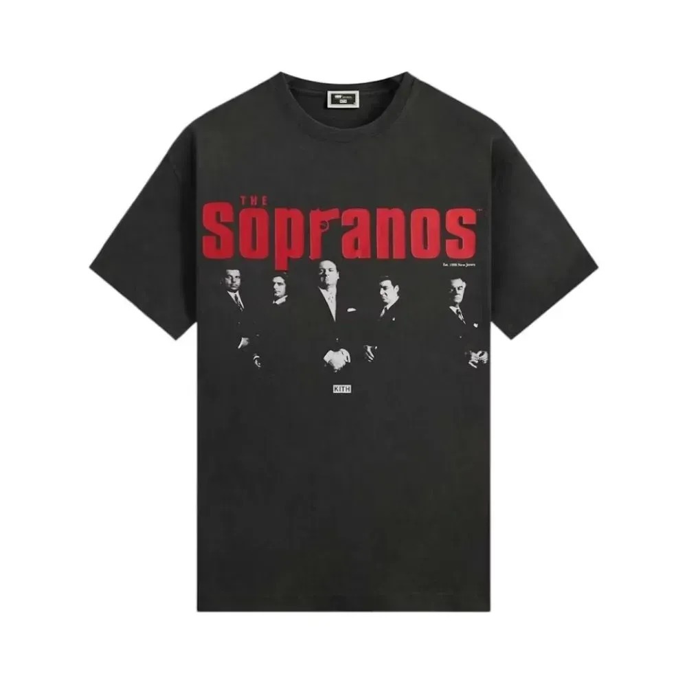 The Sopranos x Kith Camiseta Est. 1990 Poster Vintage Black — PP / P / G / XG, Novo