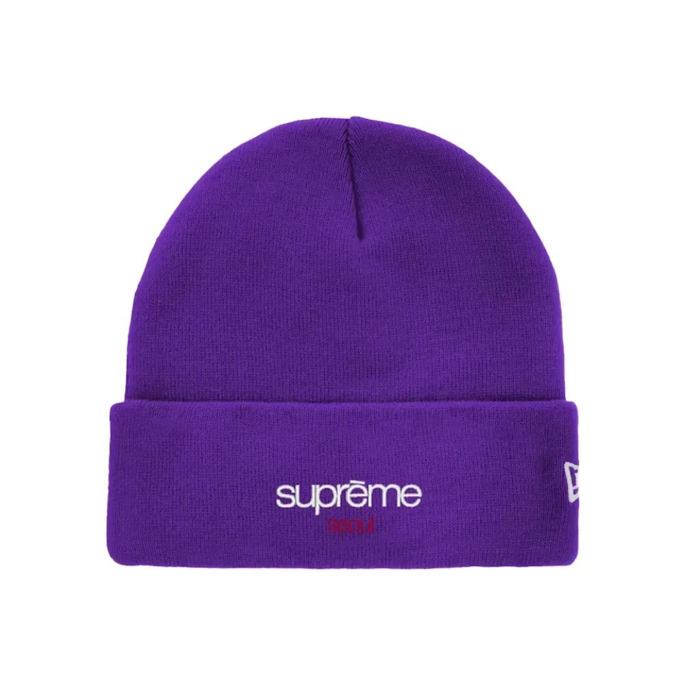 Touca Supreme New Era Classic Logo Shop Purple FW25-W16 — Único, Novo