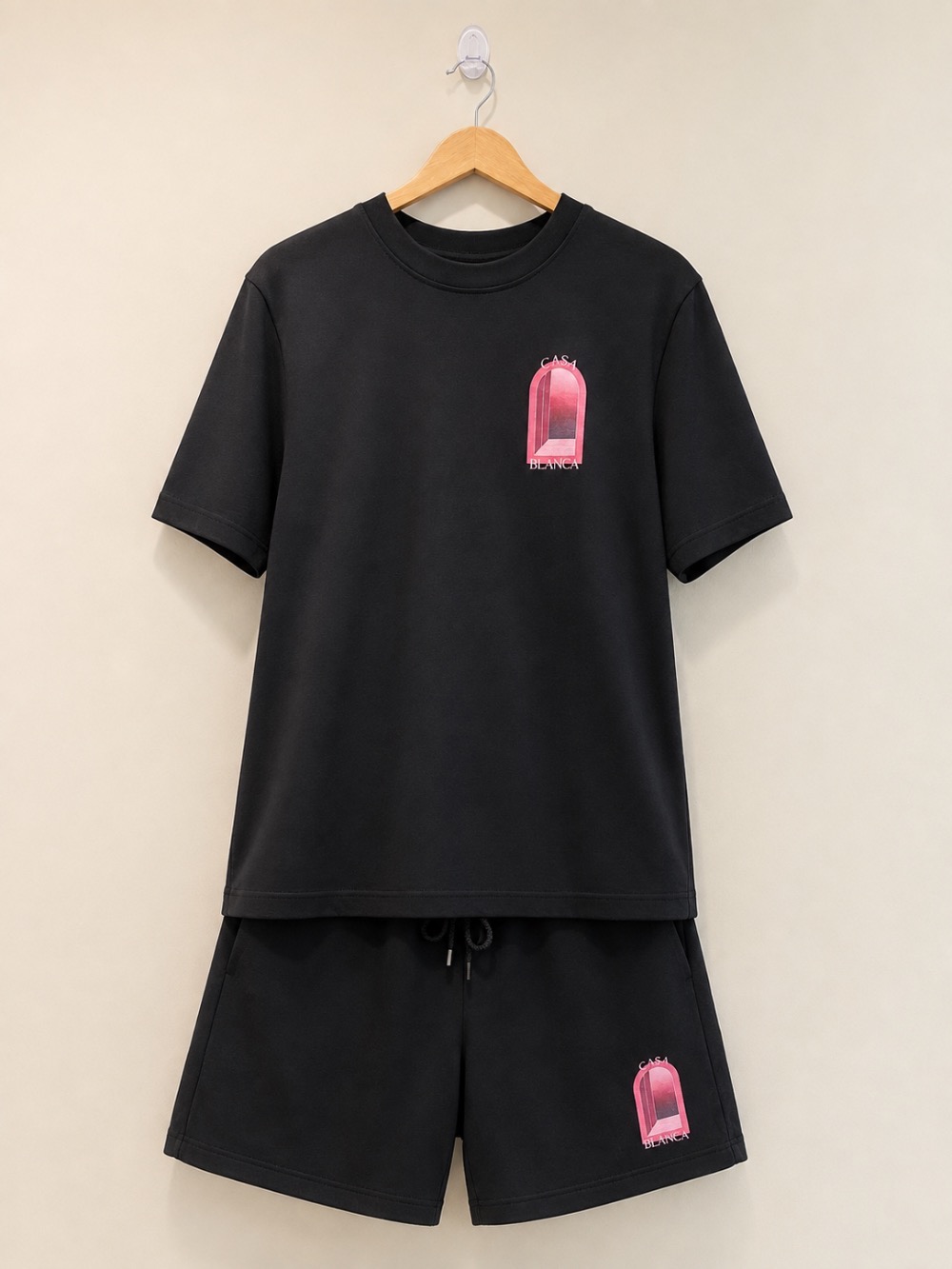 Casablanca Set Camiseta e Bermuda L'Arches Preta