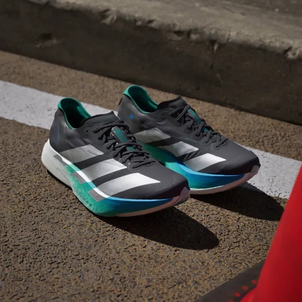 adidas Adizero Adios Pro 4 Core Black Matte Silver Glory Green — 39 / 39.5 / 40 / 40.5 / 41 / 42 / 42.5 / 43 / 44, Novo