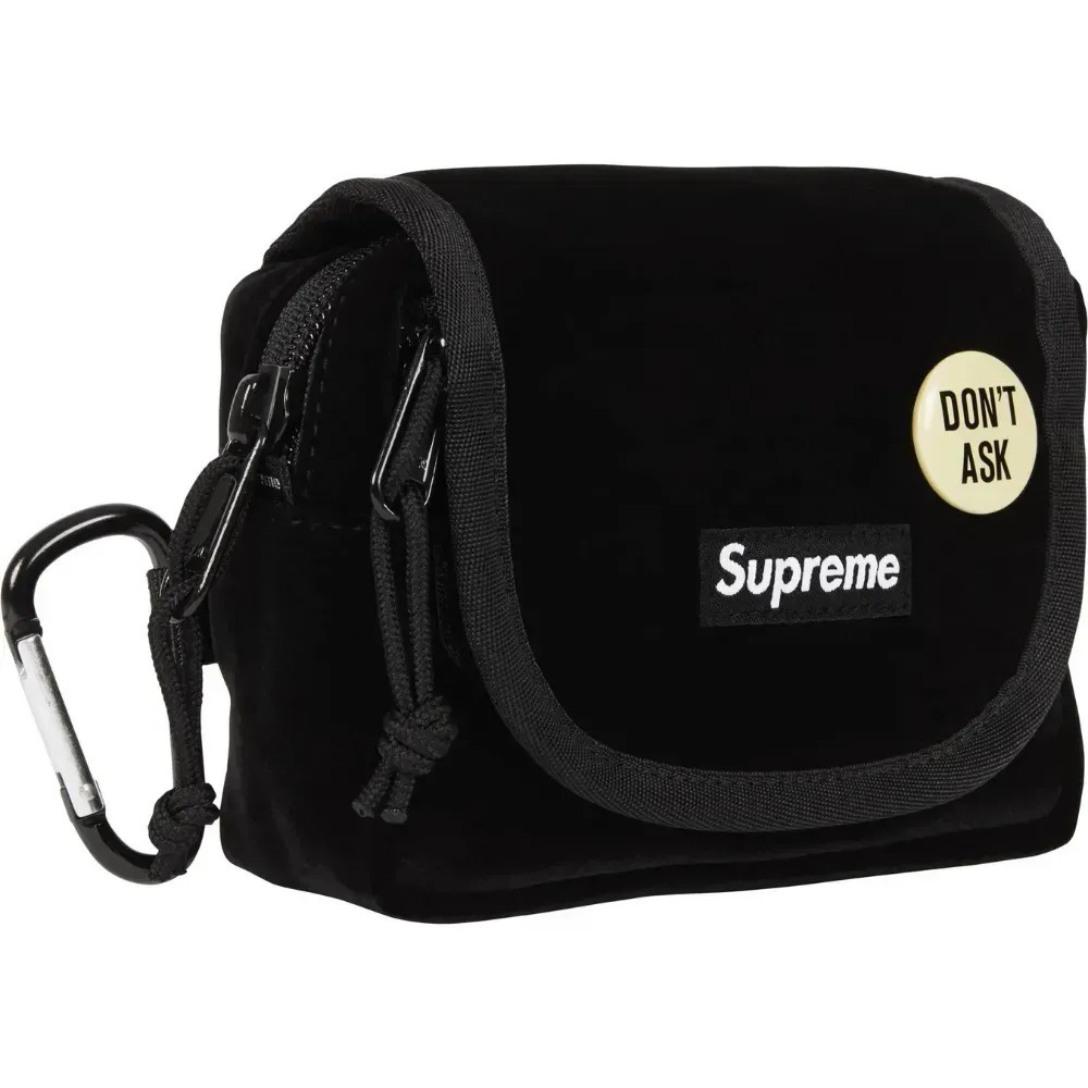 Bolsa Supreme Velvet Mini Pouch Black FW25-W11 — Único, Novo