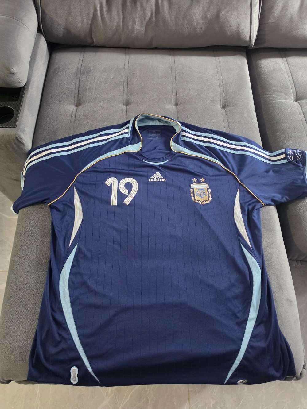 Camiseta adidas Argentina Away Jersey 2006 Messi Dark Blue — XXG, Usado