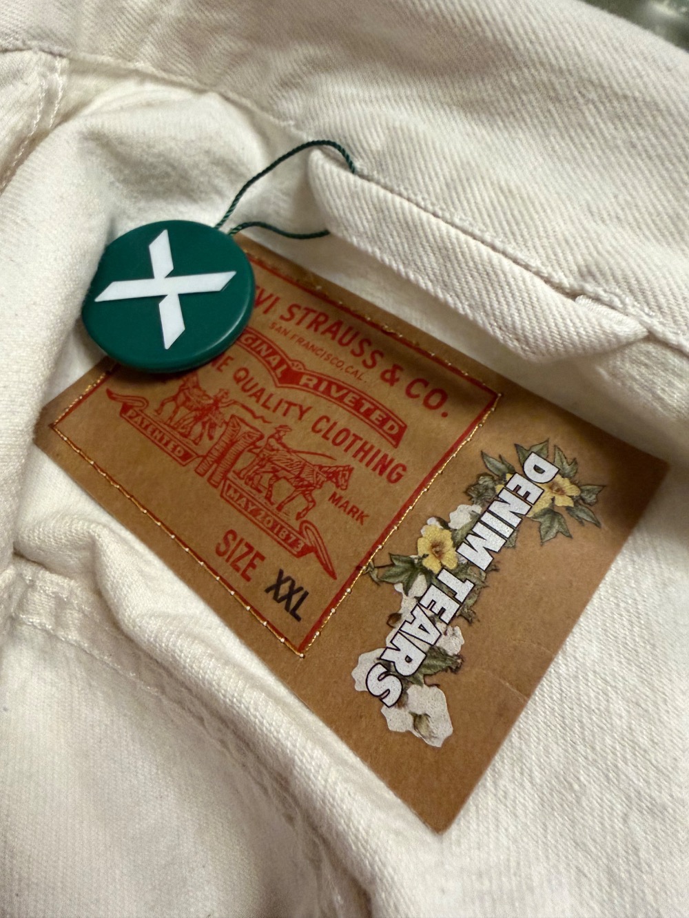 Levi's x Denim Tears Jaqueta White — 2XG, Novo