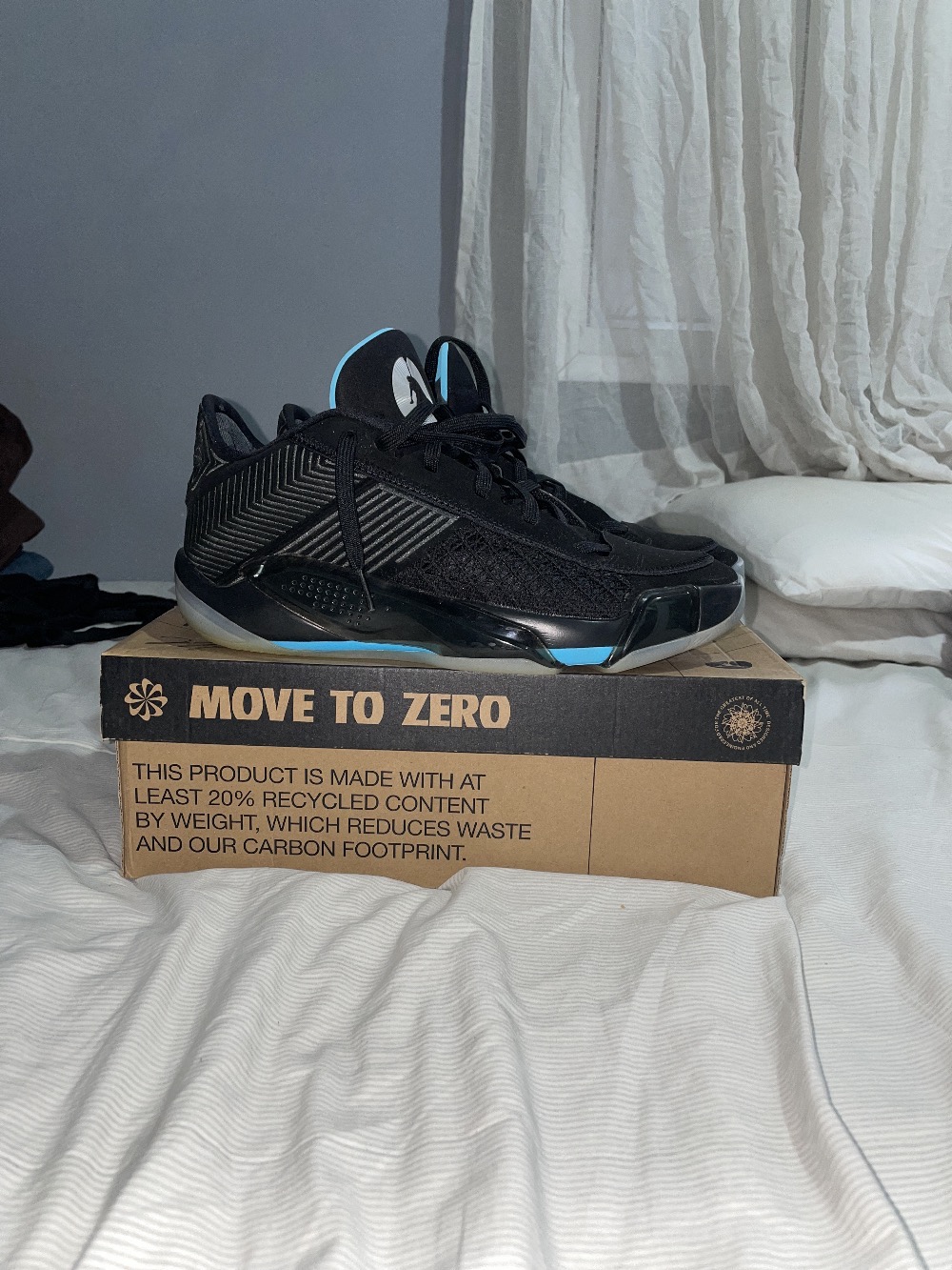 Air Jordan 38 Low Black Gamma Blue