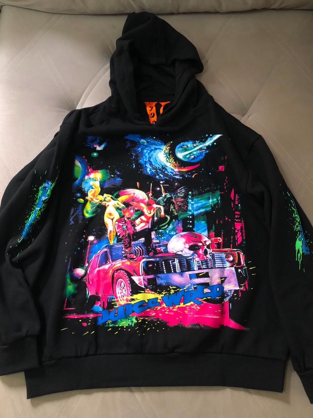 Juice Wrld x Vlone Cosmic Hoodie Black