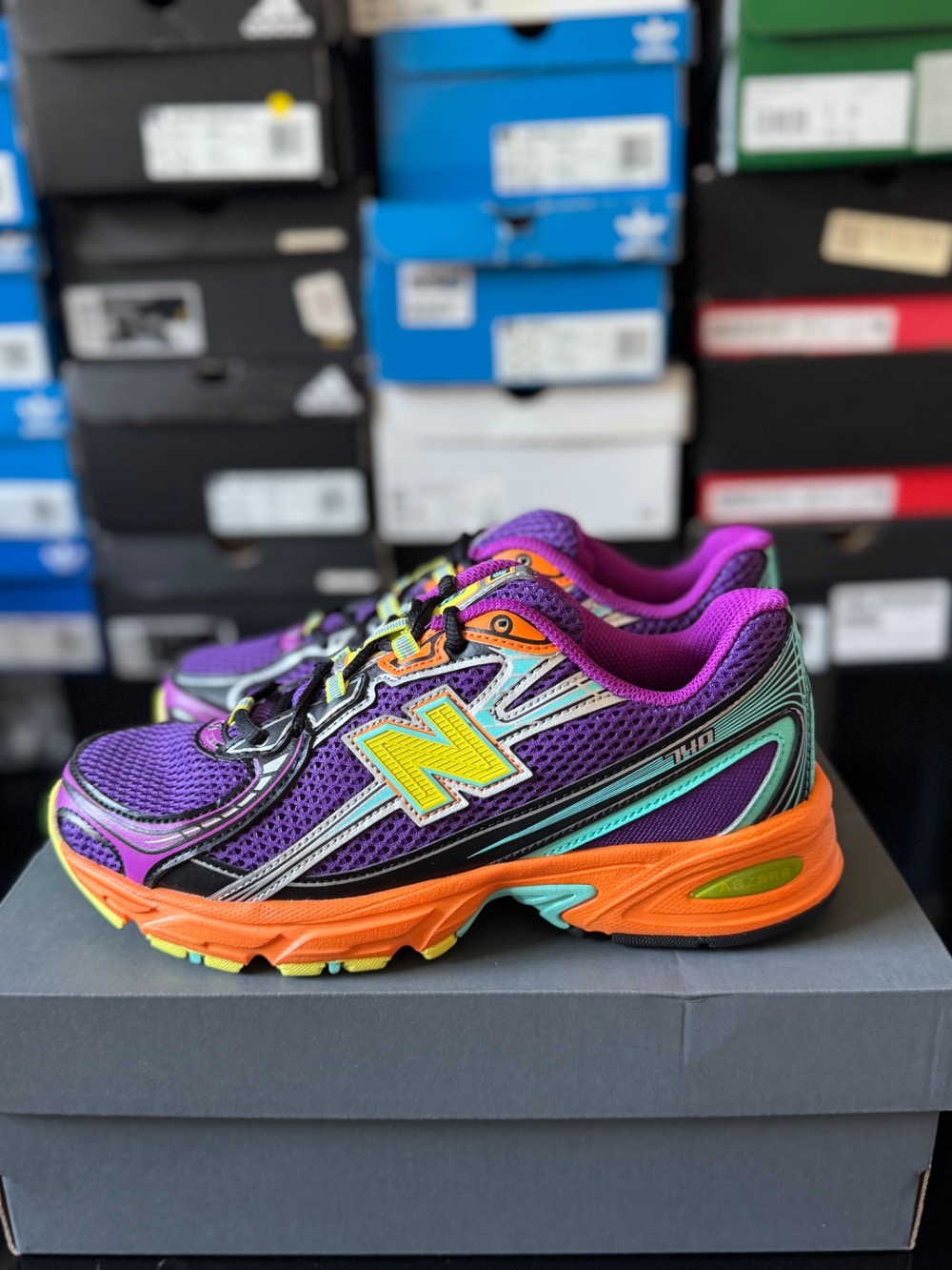 New Balance 740 Concord Grape Purple Fuchsia Sun Glow