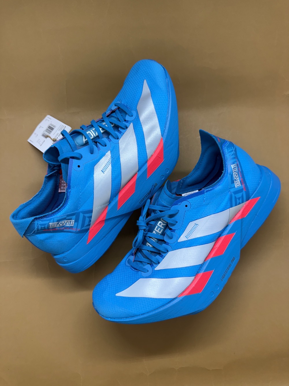 adidas Adizero Adios Pro 4 Solar Blue Silver Metallic Lucid Red