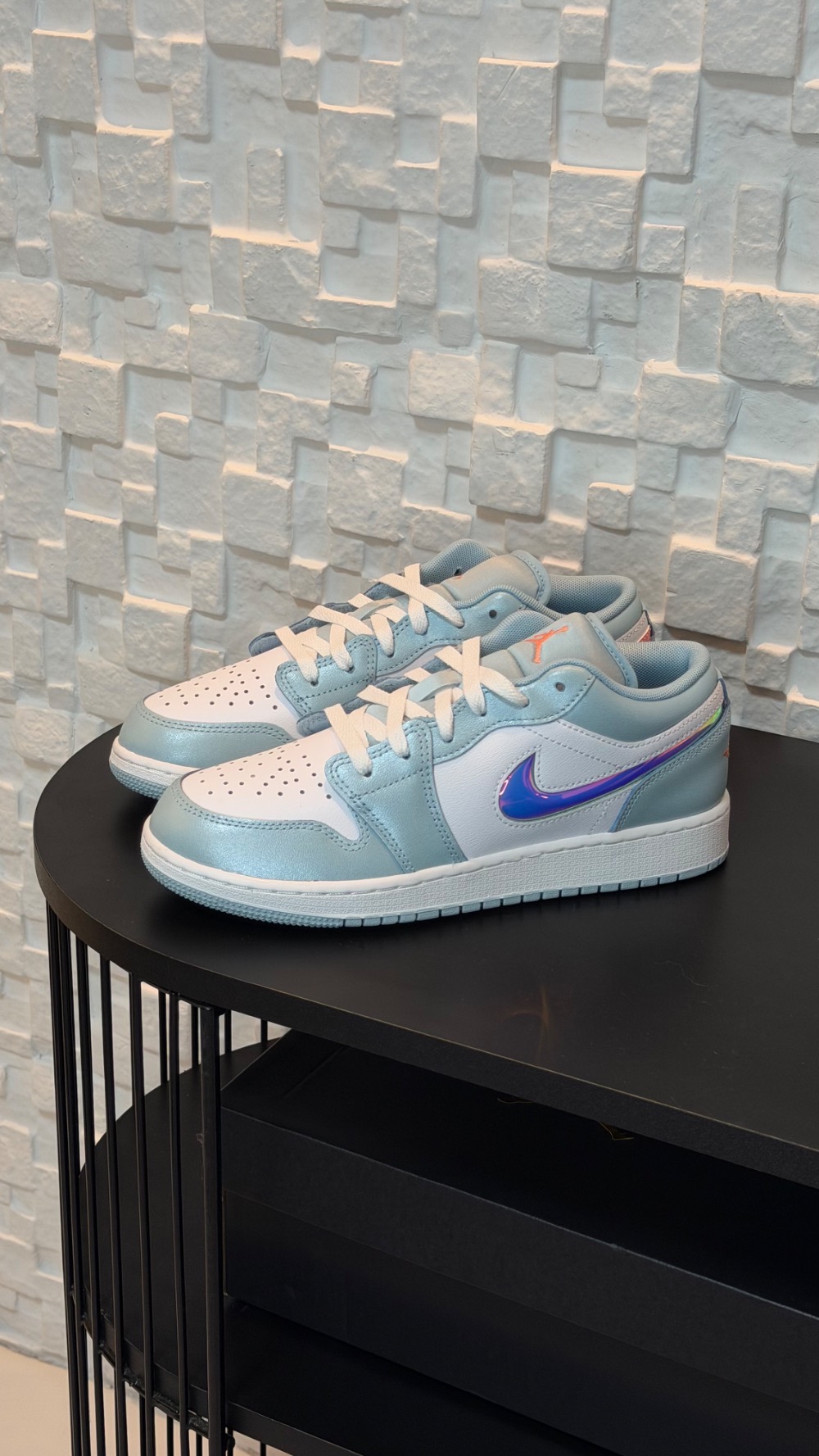 Air Jordan 1 Low GS Ocean Bliss White — 37.5, Novo