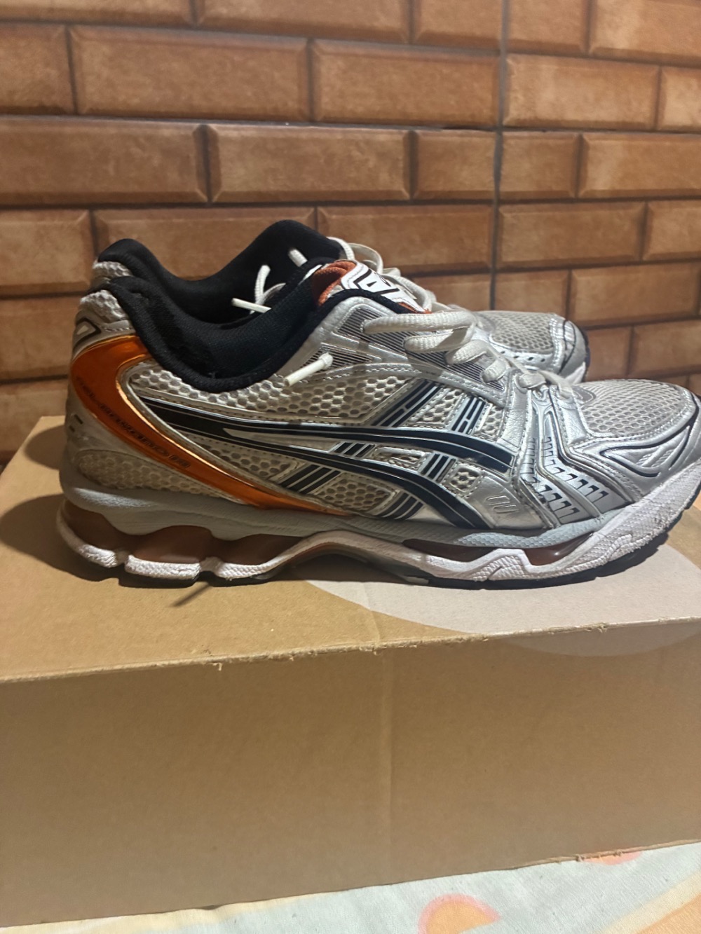 Asics Gel Kayano 14 Silver Piquant Orange