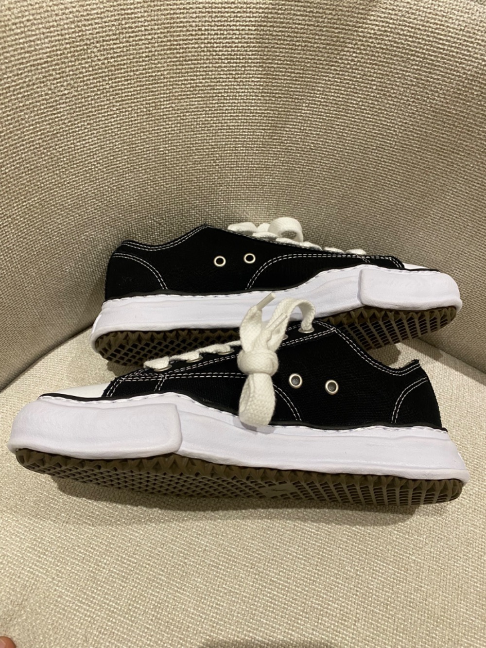 Maison Mihara Yasuhiro Peterson 23 OG Sole Canvas Low Preto