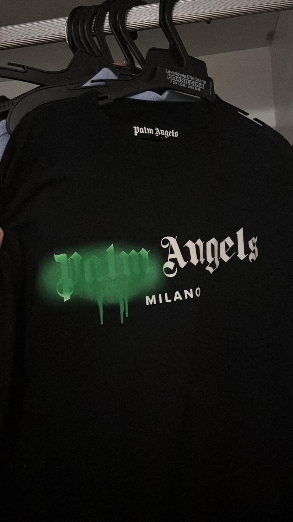 Camiseta Palm Angels Milano Sprayed Black Green