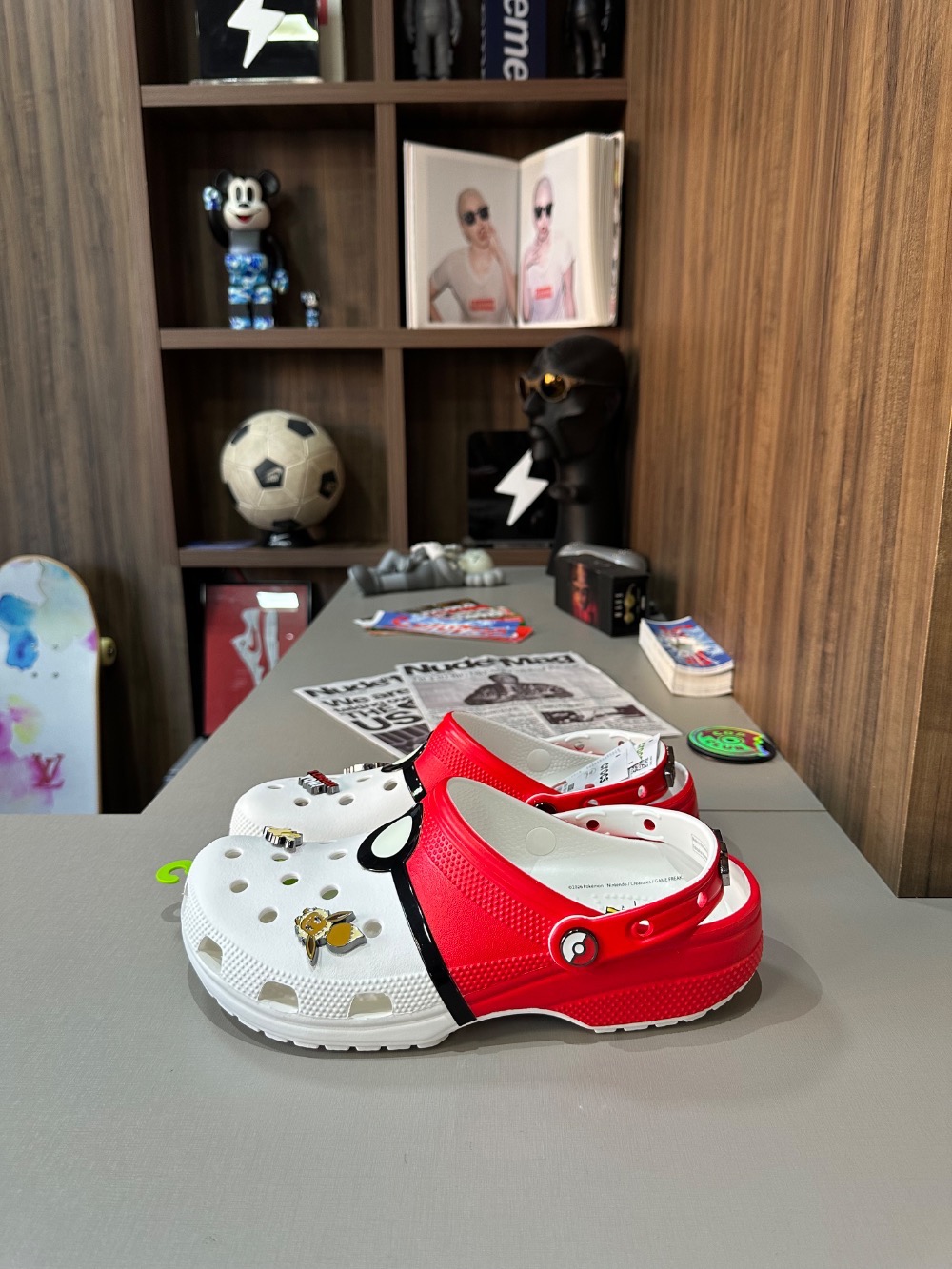 Pokémon x Crocs Poké Ball Classic Clog White Red