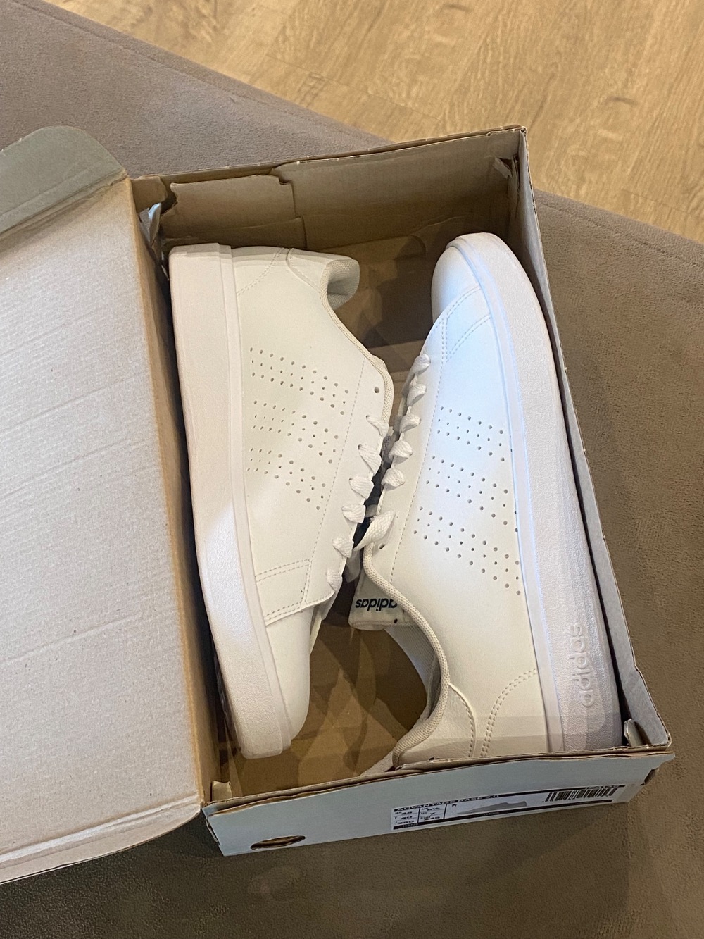 adidas Advantage Base 2.0 Cloud White Collegiate Green