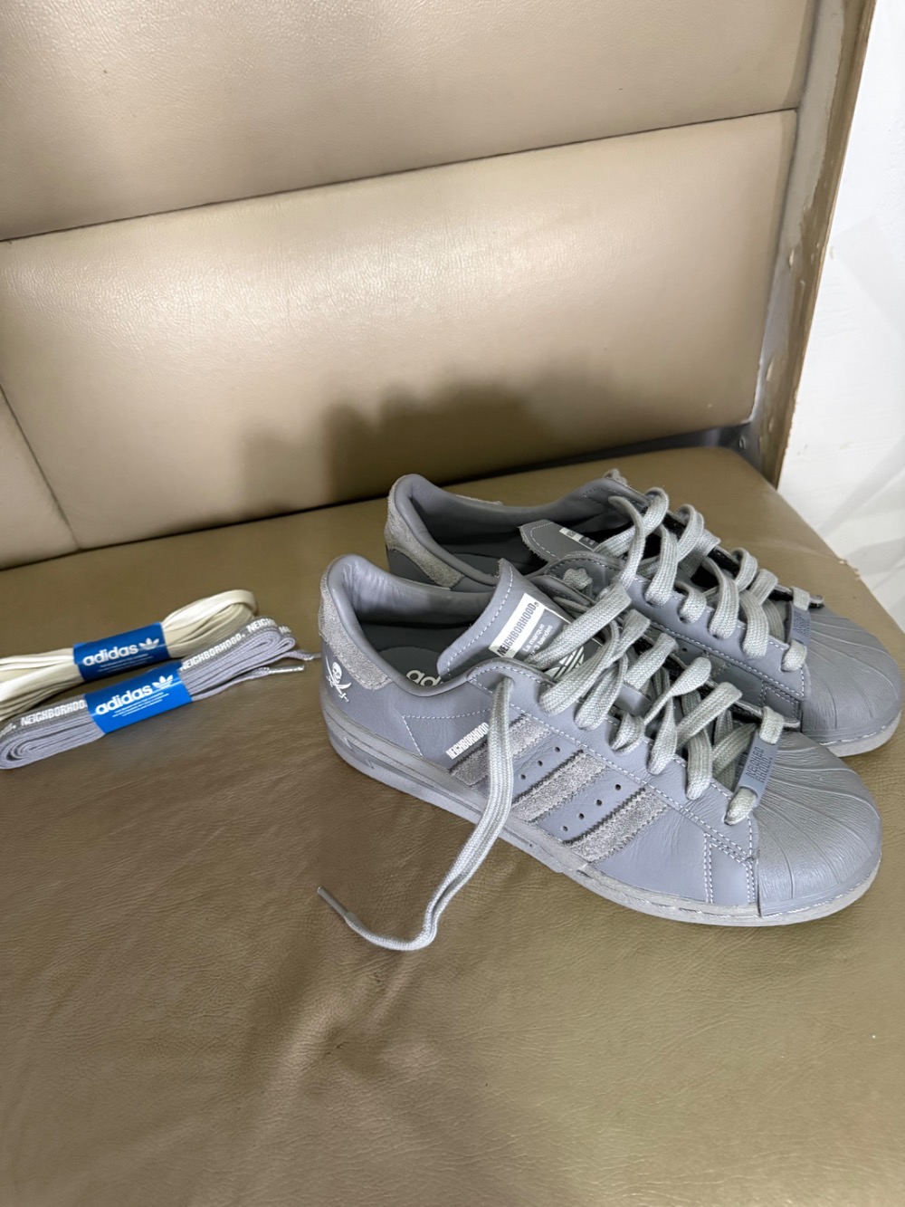 Neighborhood x adidas Superstar Cement Gray