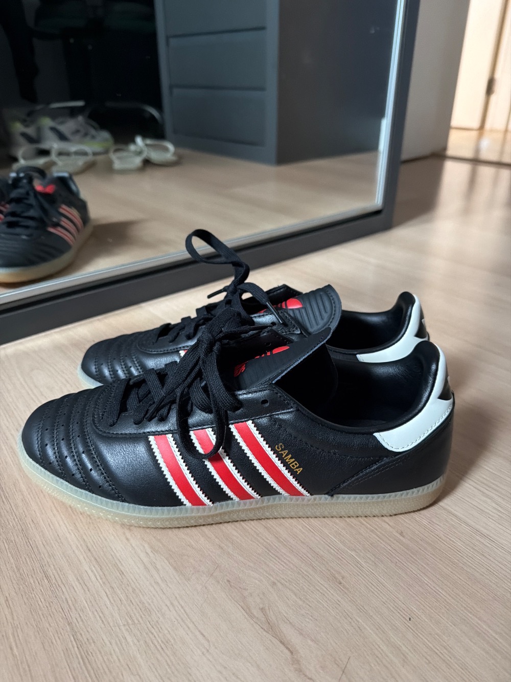 adidas Samba JP Core Black Red Gum