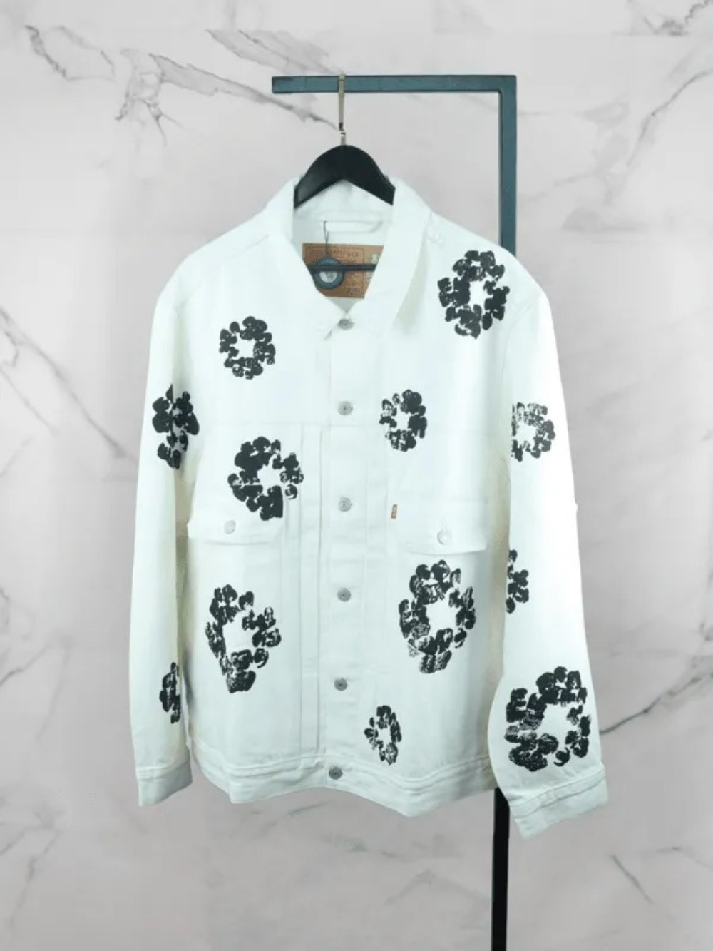 Jaqueta Levis x Denim Tears Basic Logo Branca