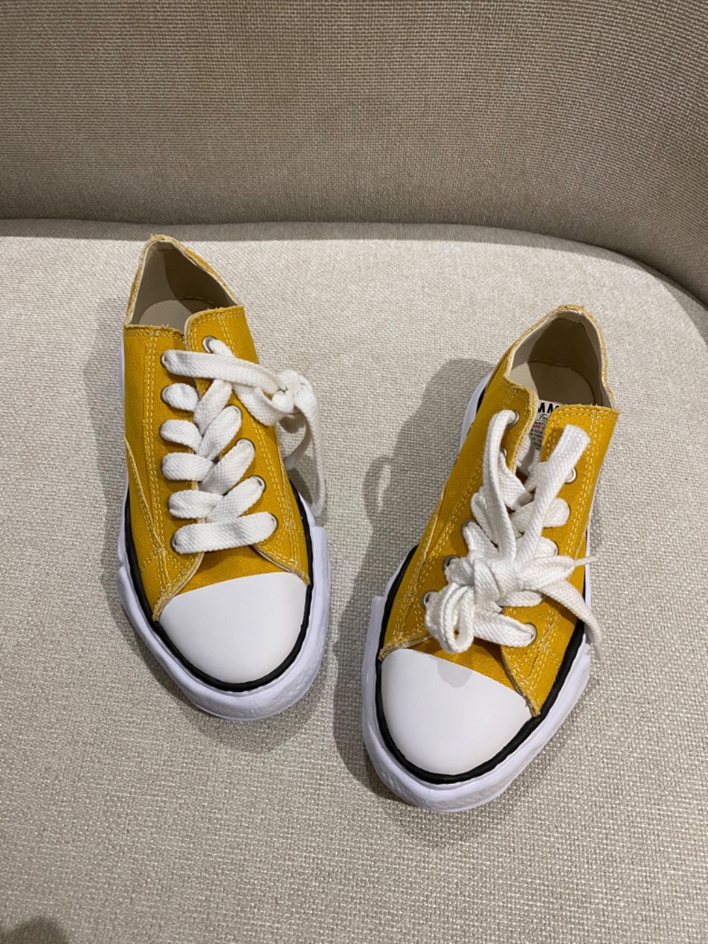Maison Mihara Yasuhiro Peterson OG Sole Canvas Low CL Amarelo