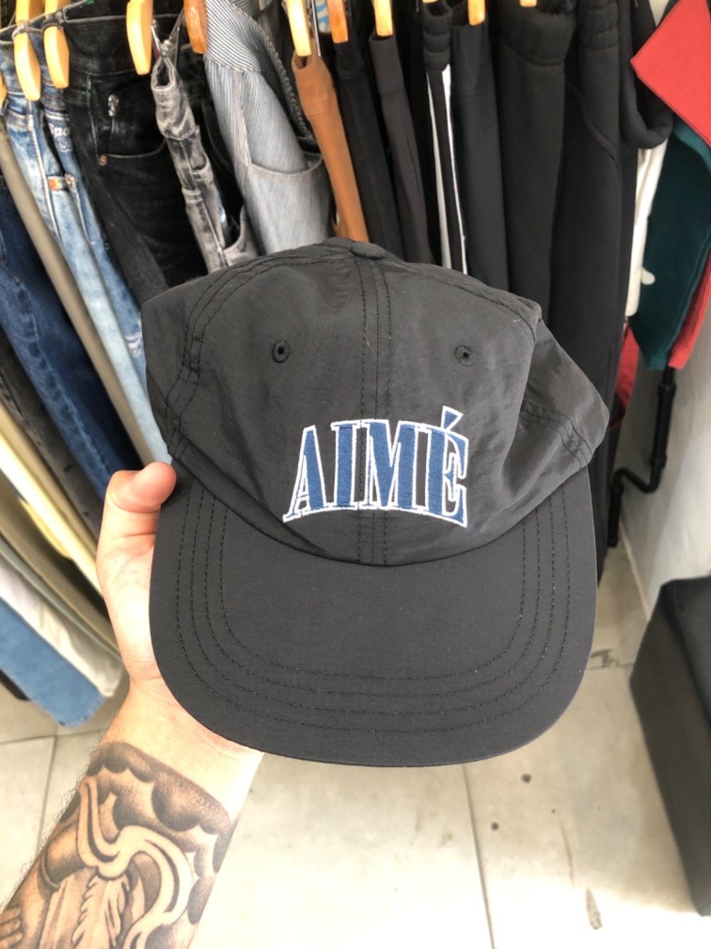 Boné Aimé Leon Dore Nylon Crusher Black — Único, Novo