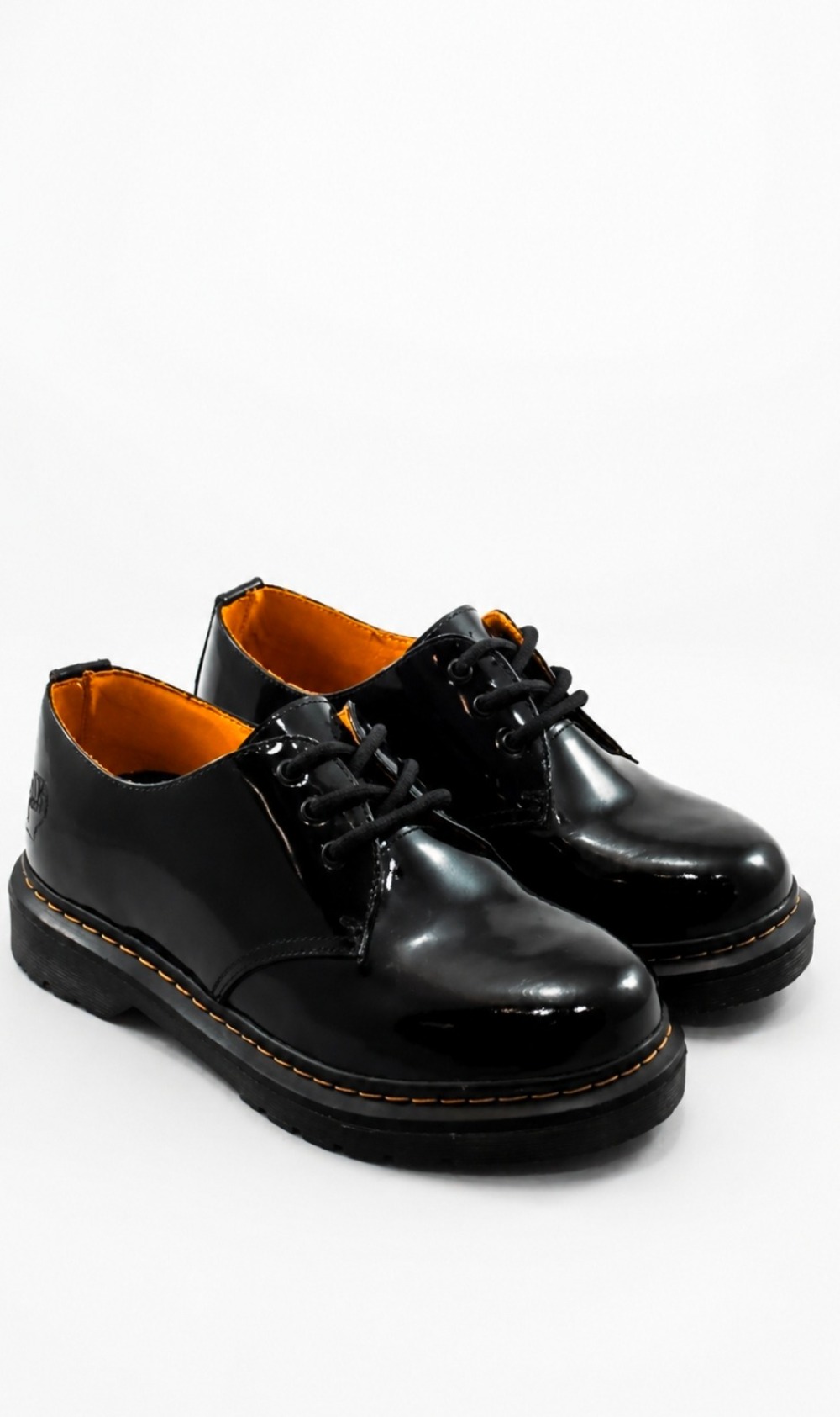 Sapato Slum Brand Street Oxford Black Orange