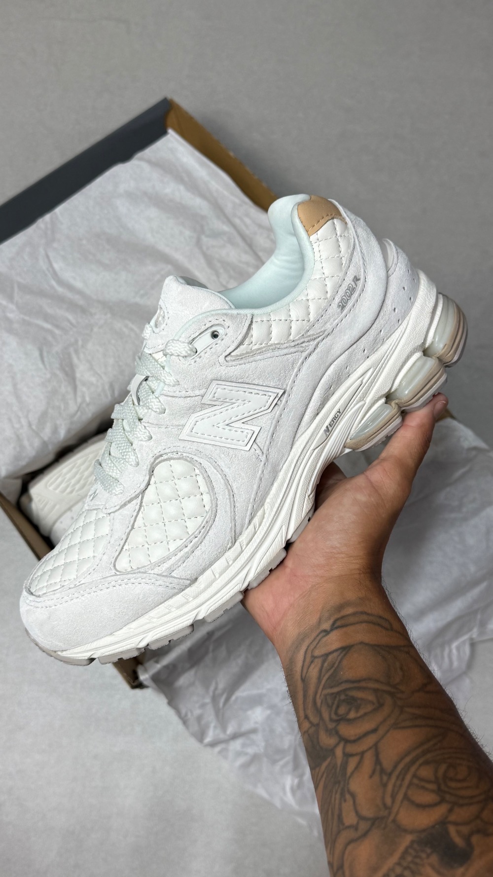 New Balance 2002R Quilted White