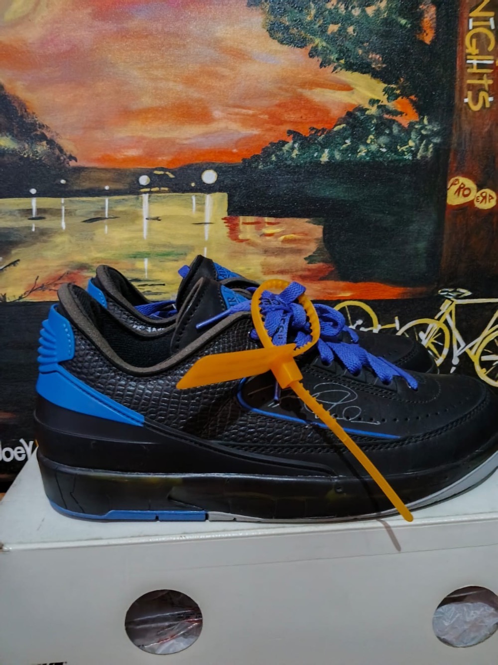 Off-White x Air Jordan 2 Low SP Black Royal — 39.5, Novo