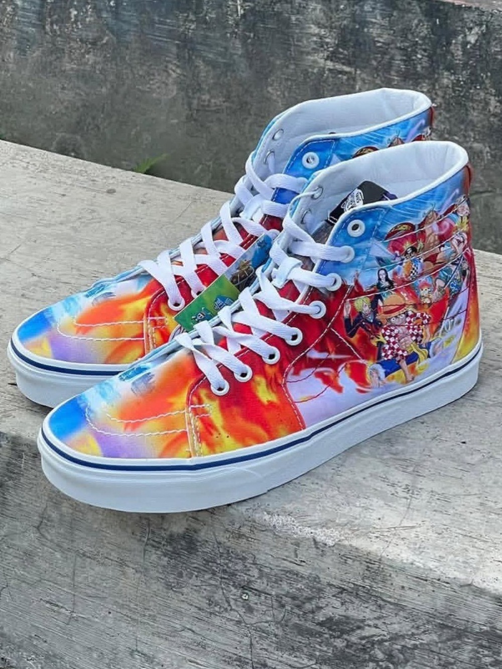 One Piece x Vans Sk8-Hi Punk Hazard Light Blue