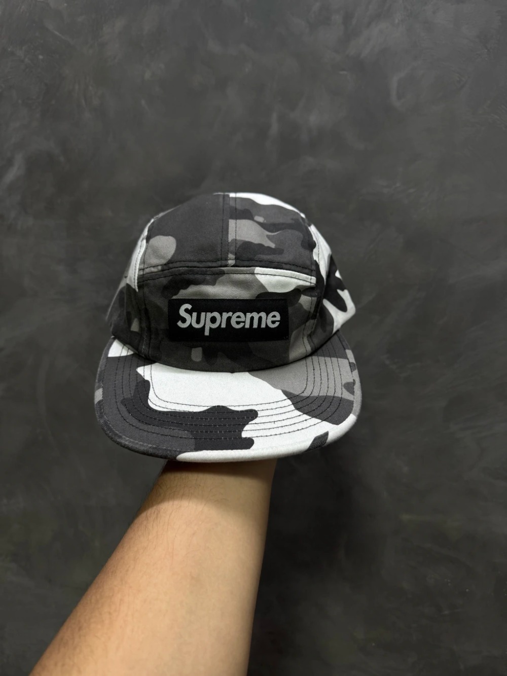 Boné Supreme Military Camp Snow Camo FW25-W18 — Único, Novo
