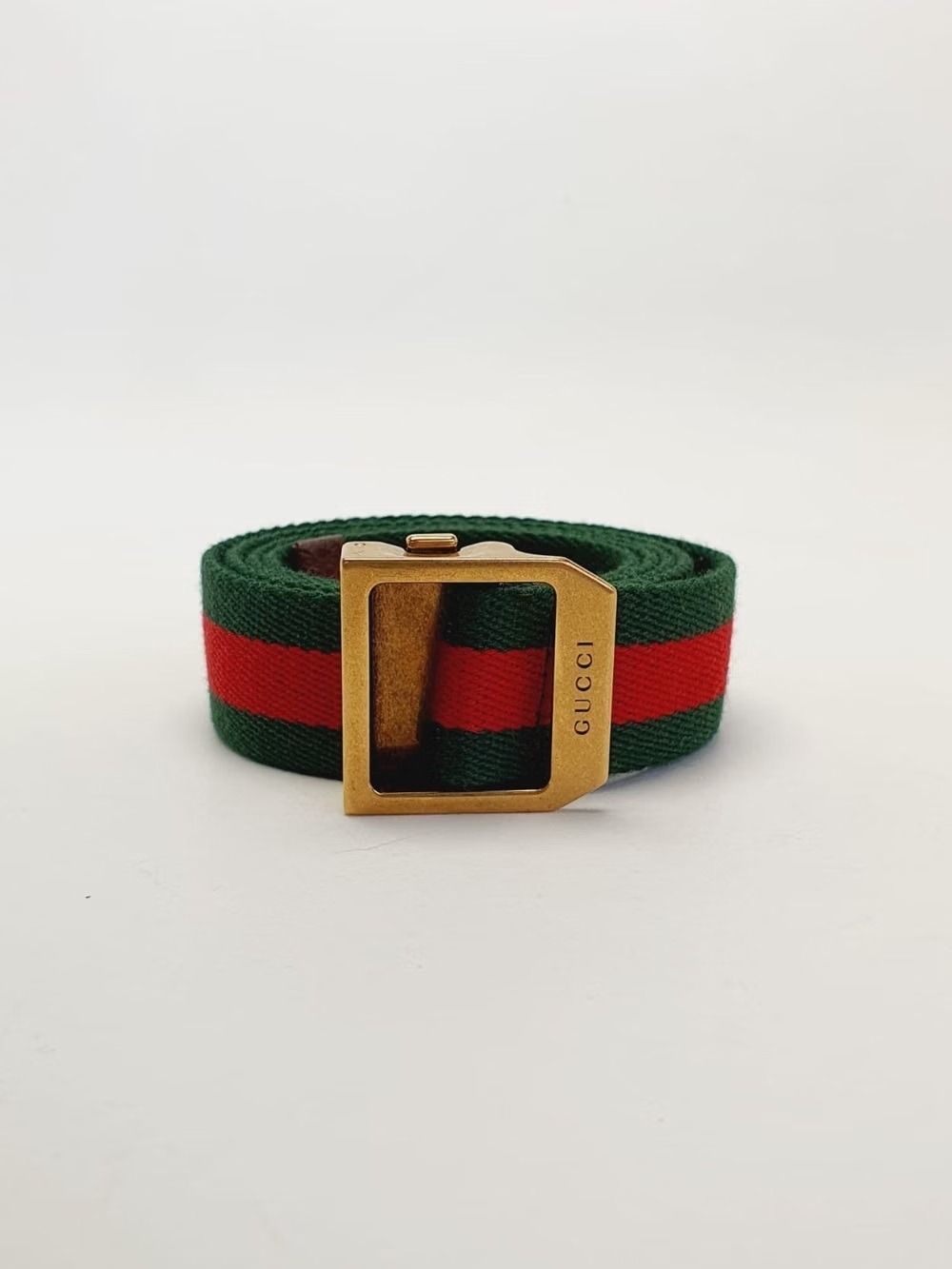 Cinto Gucci Striped Webbing