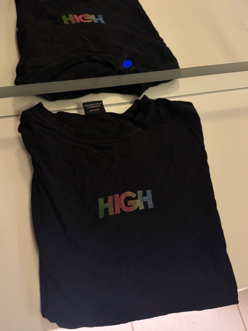 The Hundreds x High Company Camiseta Adam Bomb Flames Tee Washed Black