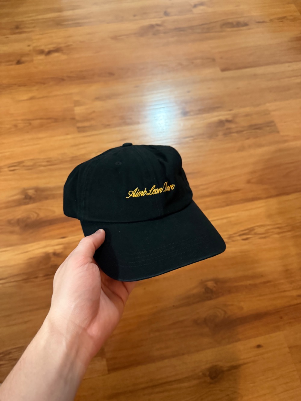 Boné Aimé Leon Dore Washed Script Jet Black