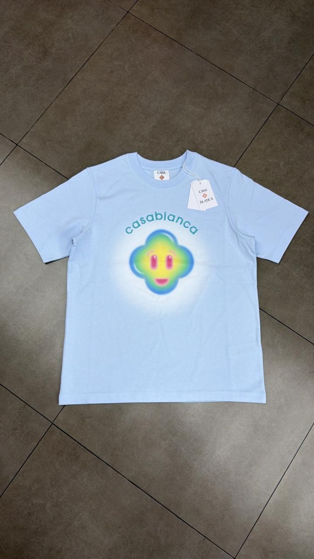 Camiseta Casablanca Smiley Logo Light Blue