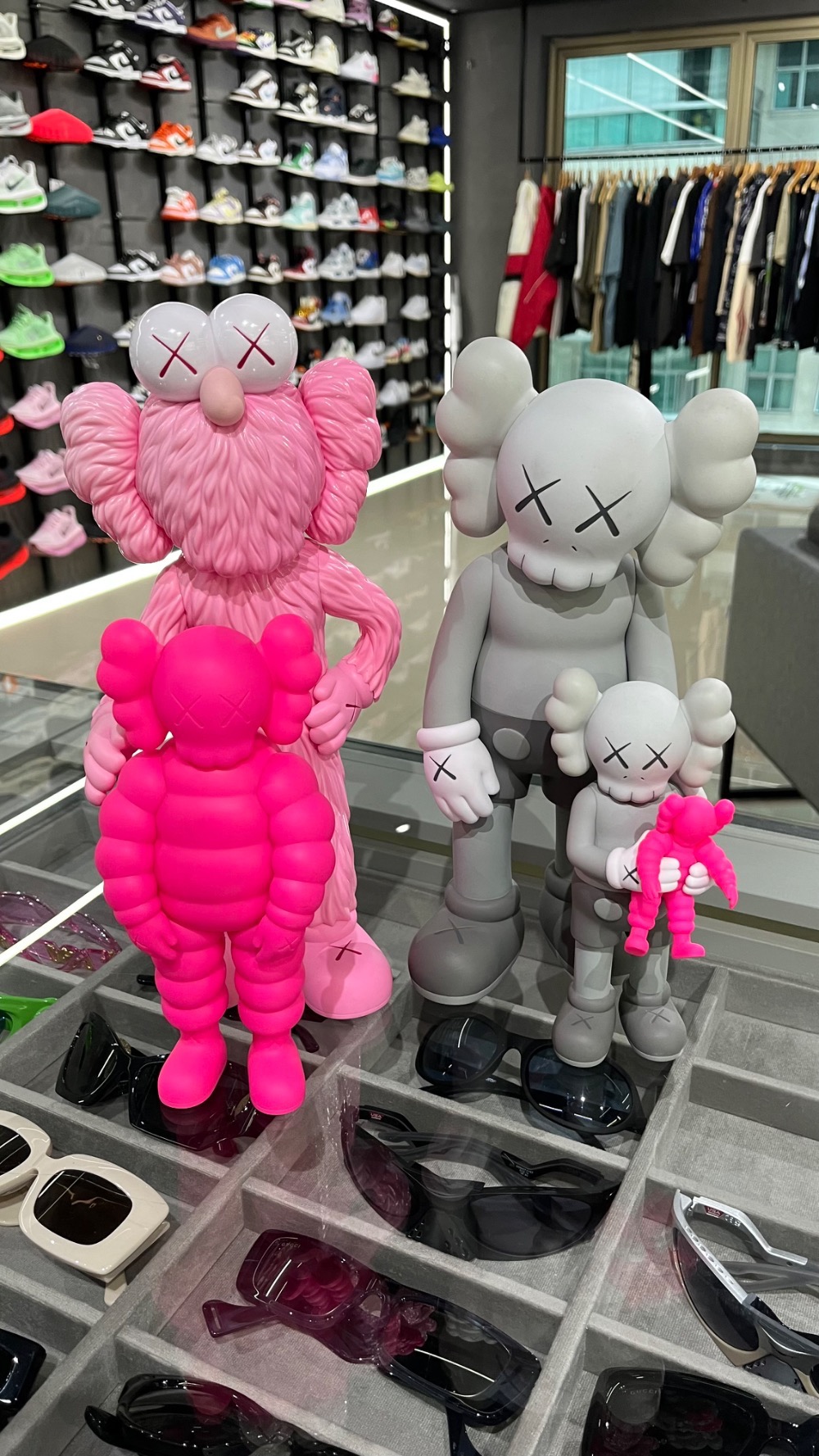 KAWS Family Vinyl Figures Grey Pink