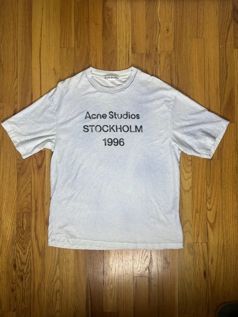 Acne Studios Stockholm 1996 big logo tee BLUE/WHITE
