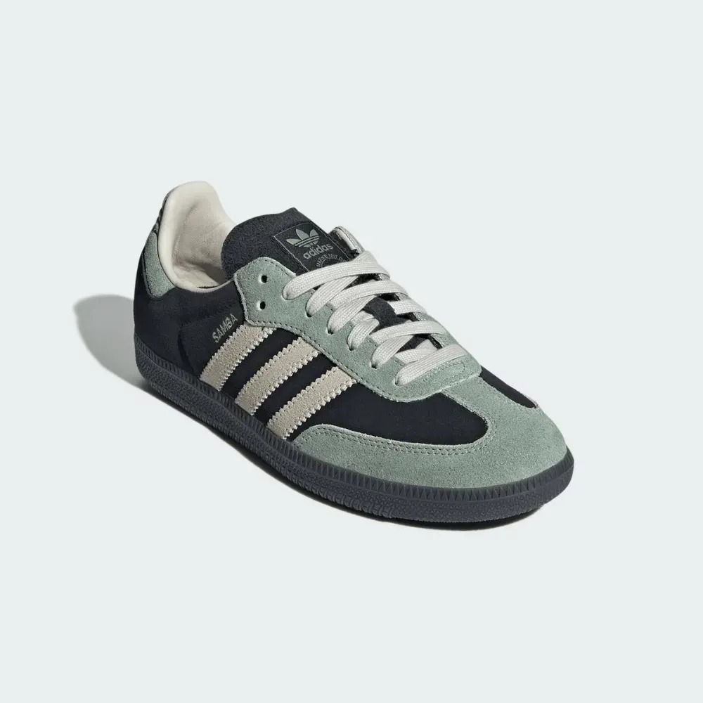 adidas Samba OG Core Black Alumina Silver Green