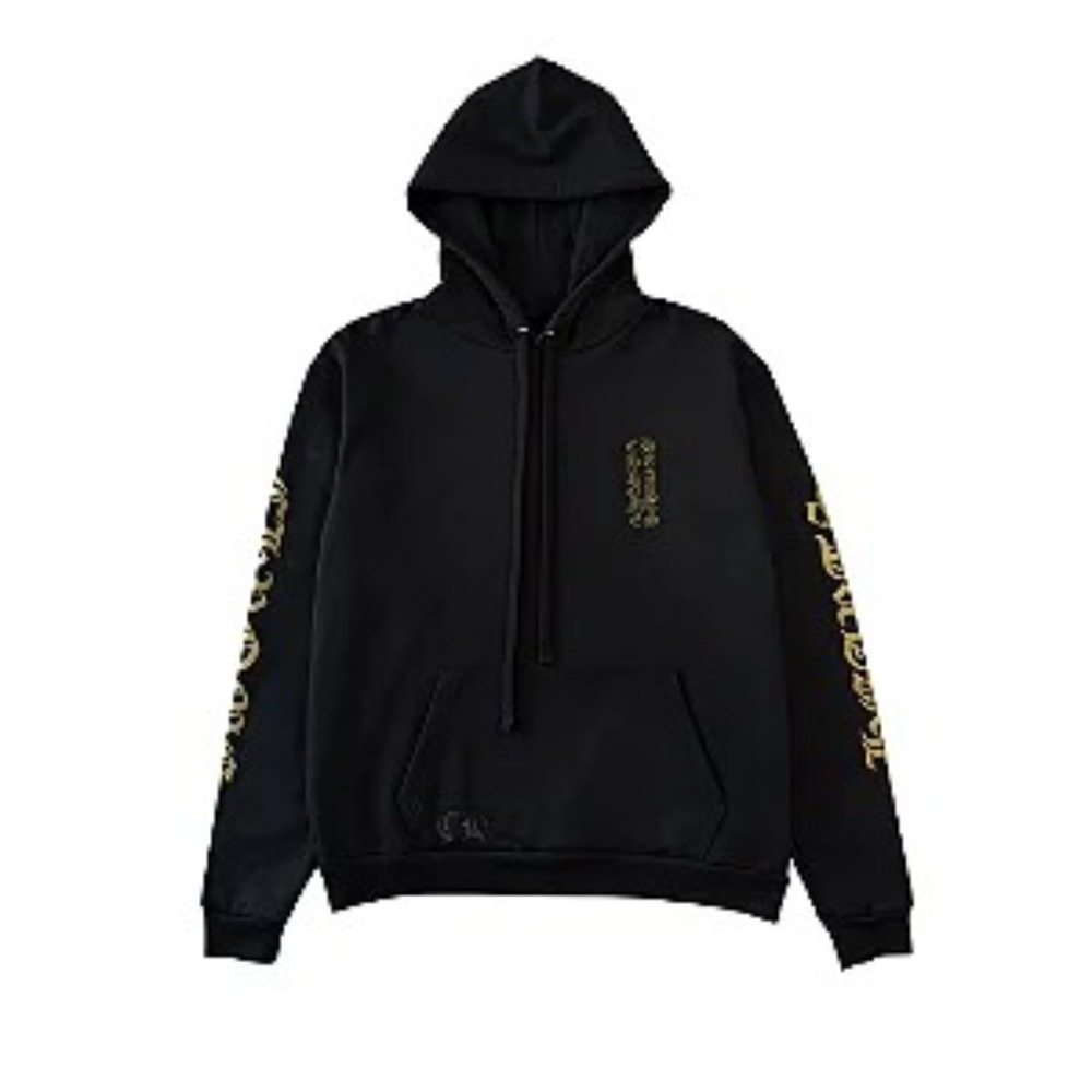 CHROME HEARTS - Moletom Vertical Logo "Preto"