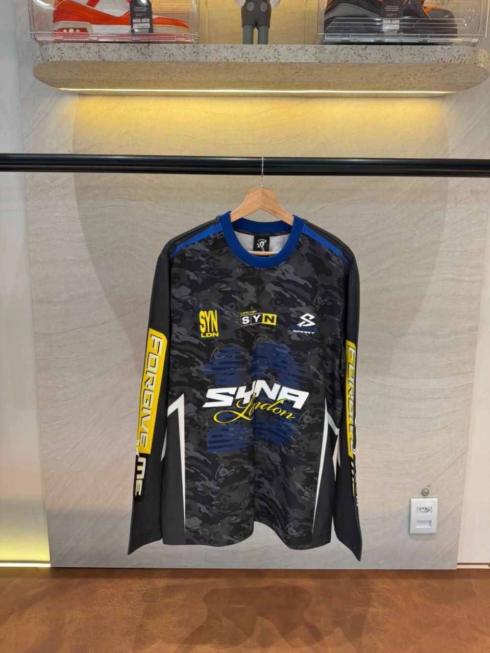 Camiseta Syna World Manga Longa Motocross Black Camo