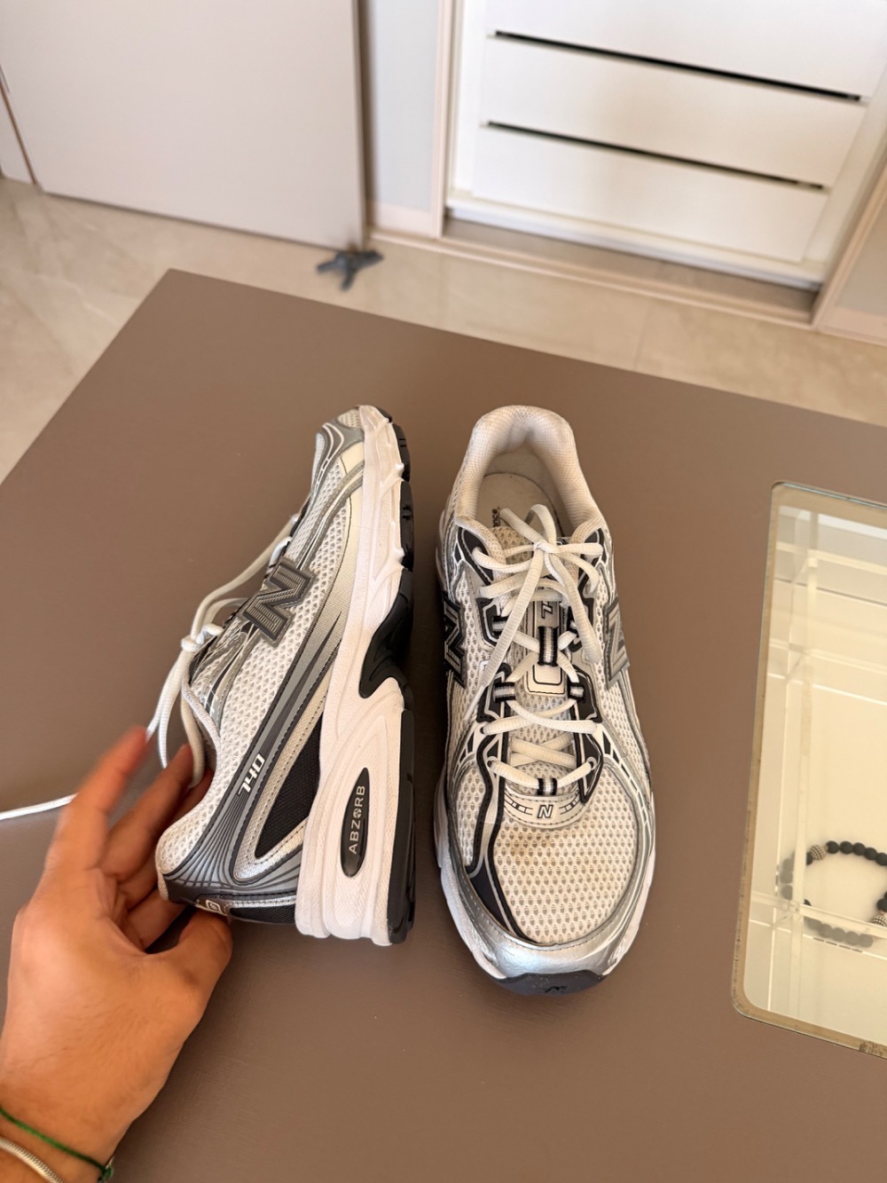 New Balance 740 White Silver Metallic