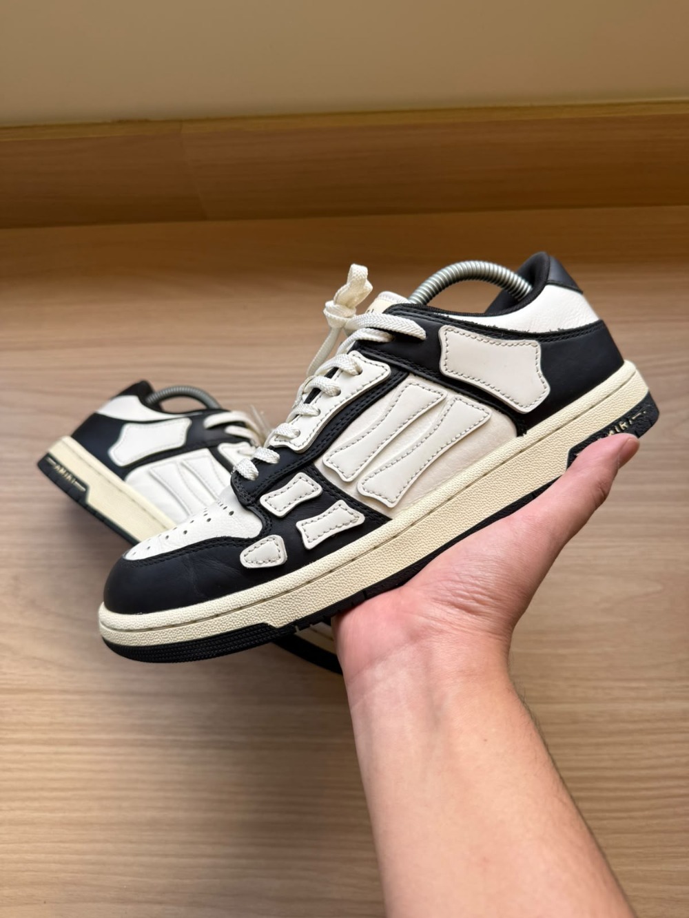 Amiri Skel-Top Low Black White