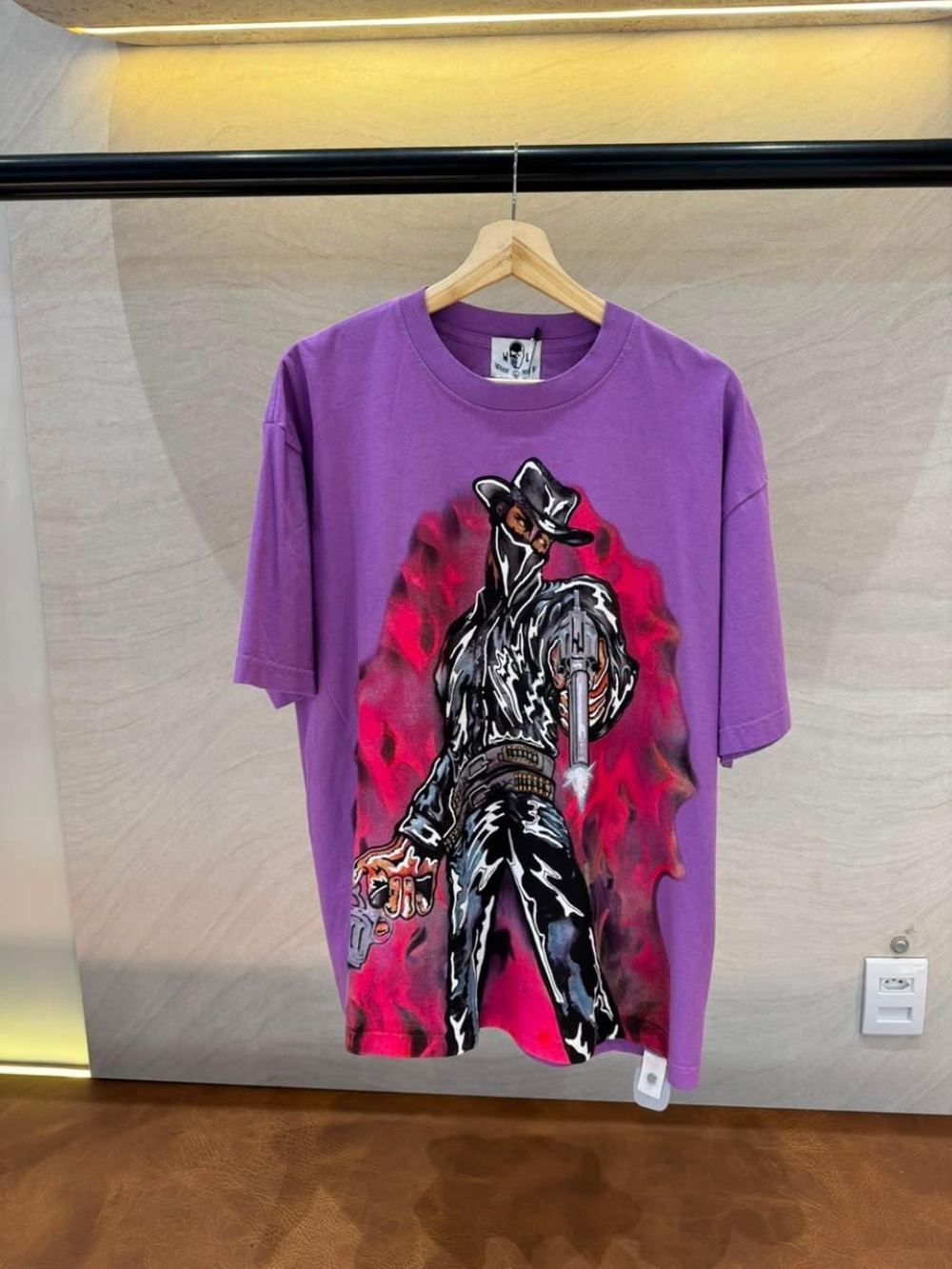 Camiseta Warren Lotas Night Cowboy Fire T-Shirt Purple