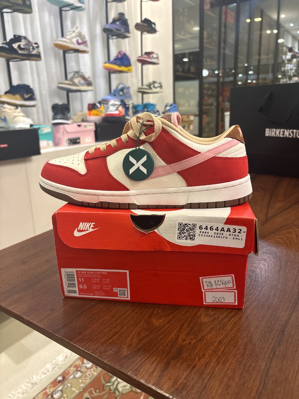 Nike Dunk Low Sail and Sport Red — 41, Novo