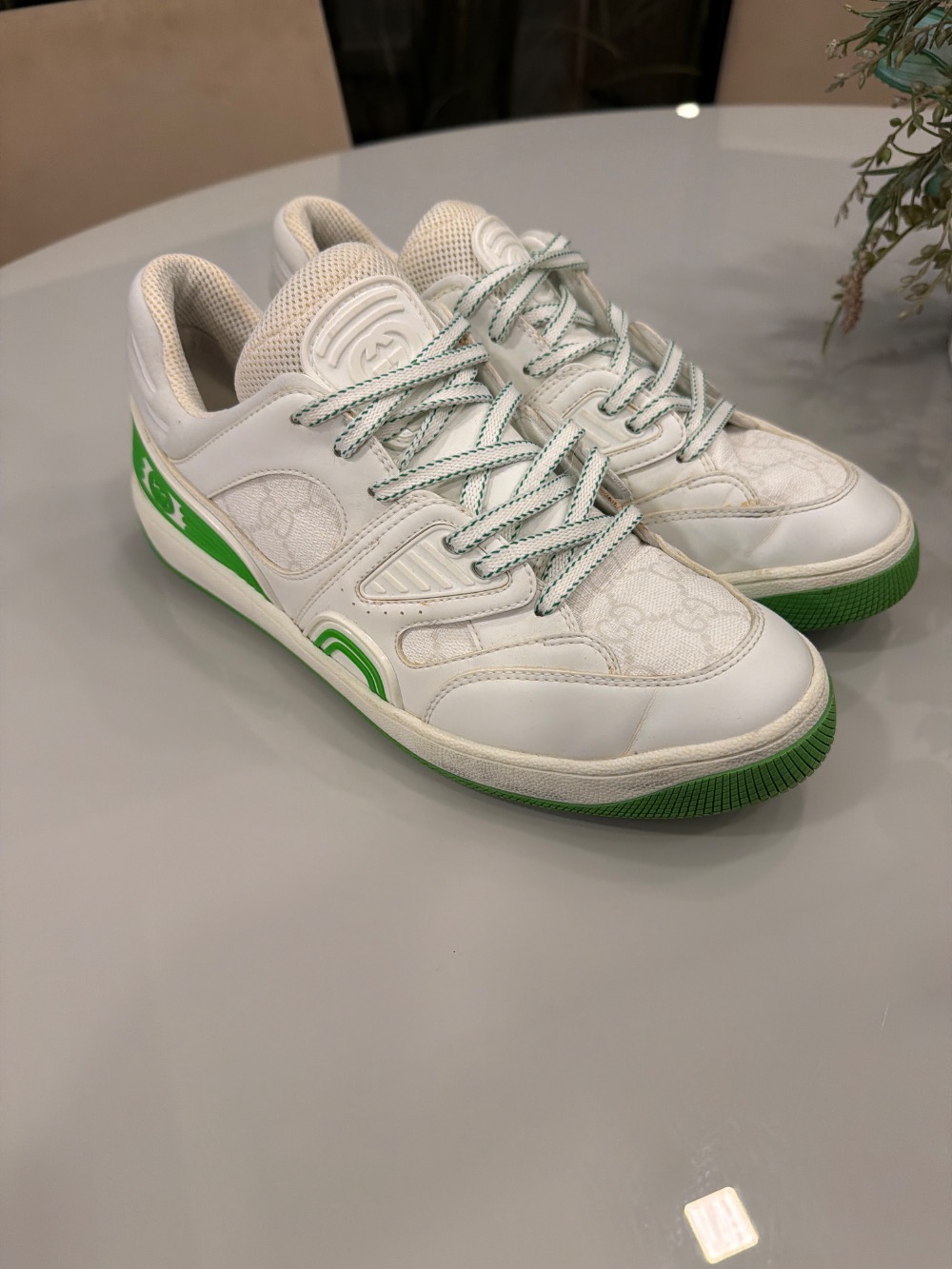 Gucci Basket Low White Demetra Green