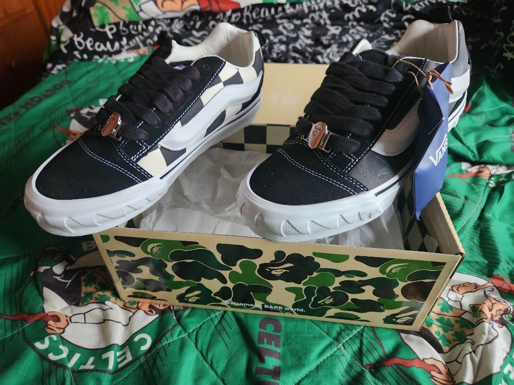 BAPE x Vans Premium Knu Skool Camo Black