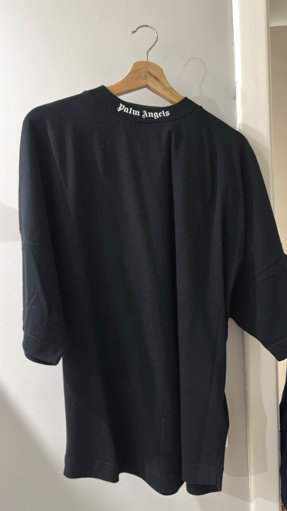 Camiseta Palm Angels Classic Logo Over Black White