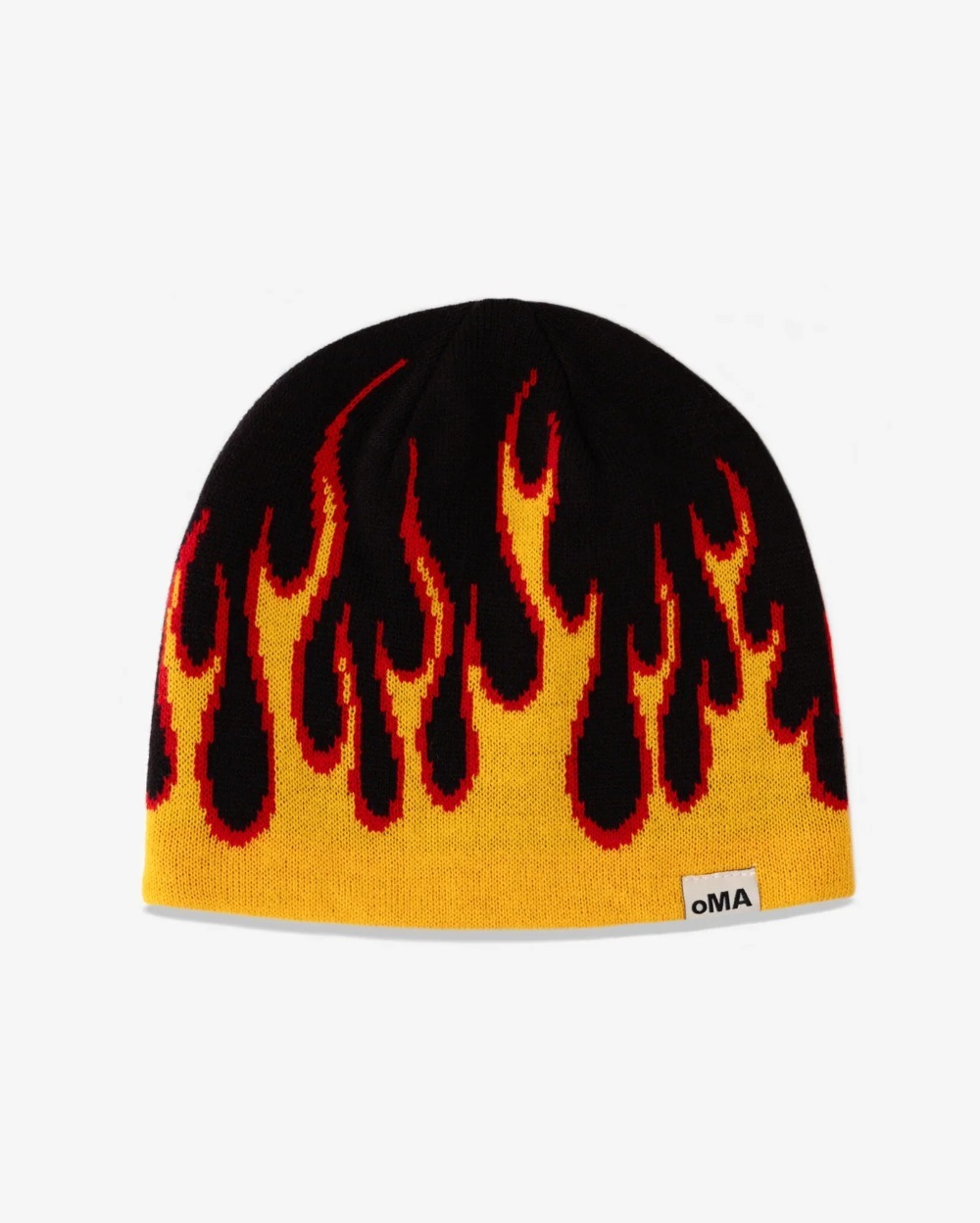 Touca oMA Studios Flame Skully Black — Único, Novo