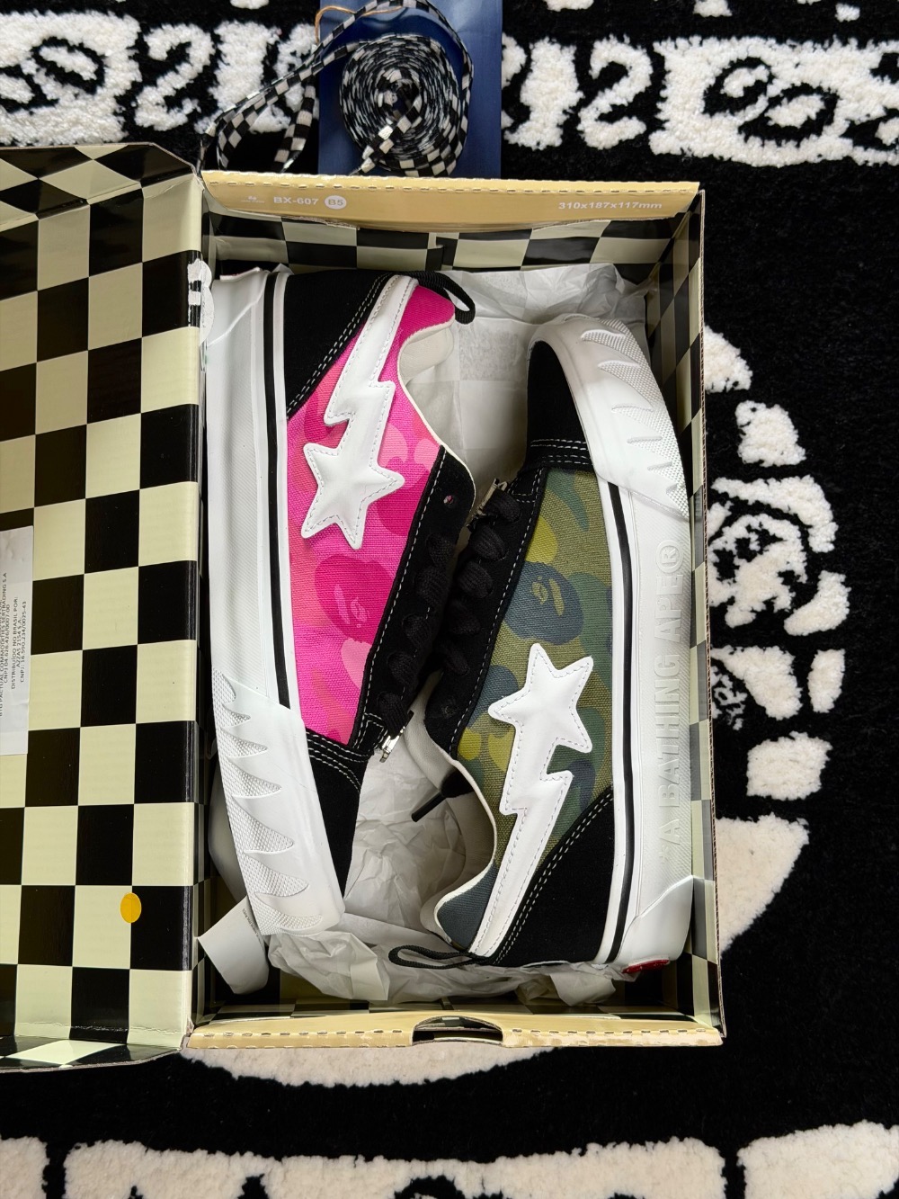 BAPE x Vans Premium Knu Skool Camo Green