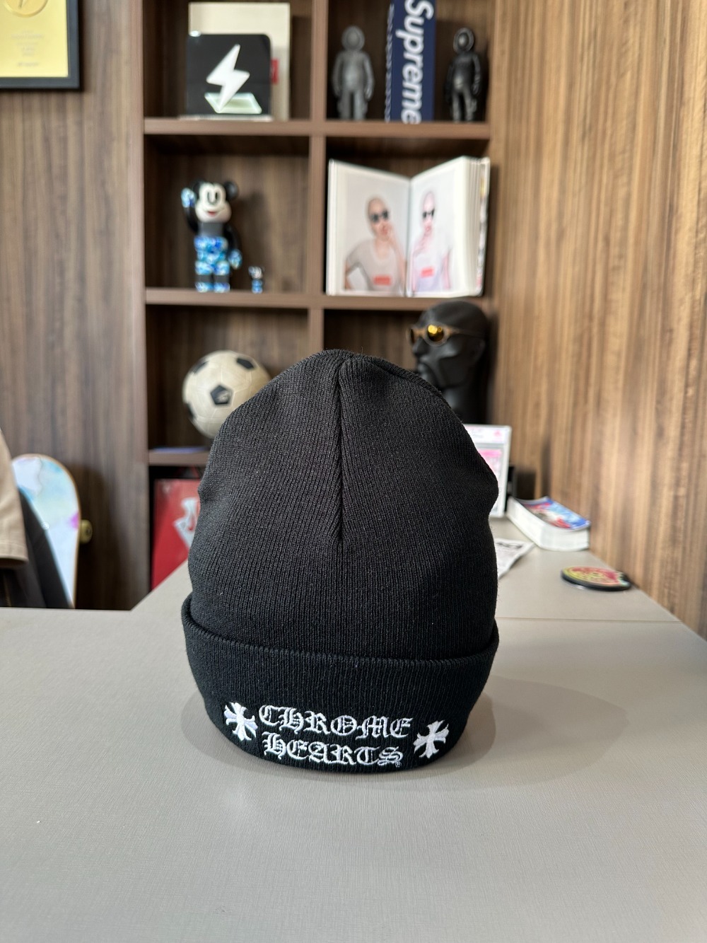 Touca Chrome Hearts Logo Embroidered Black